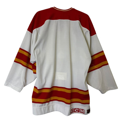 90s Calgary Flames CCM NHL Jersey Sz L