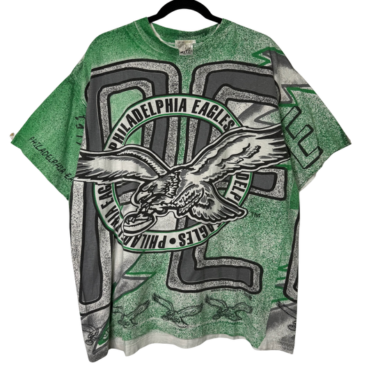 90S Philadelphia Eagles NFL Magic Johnson T's AOP T-Shirt