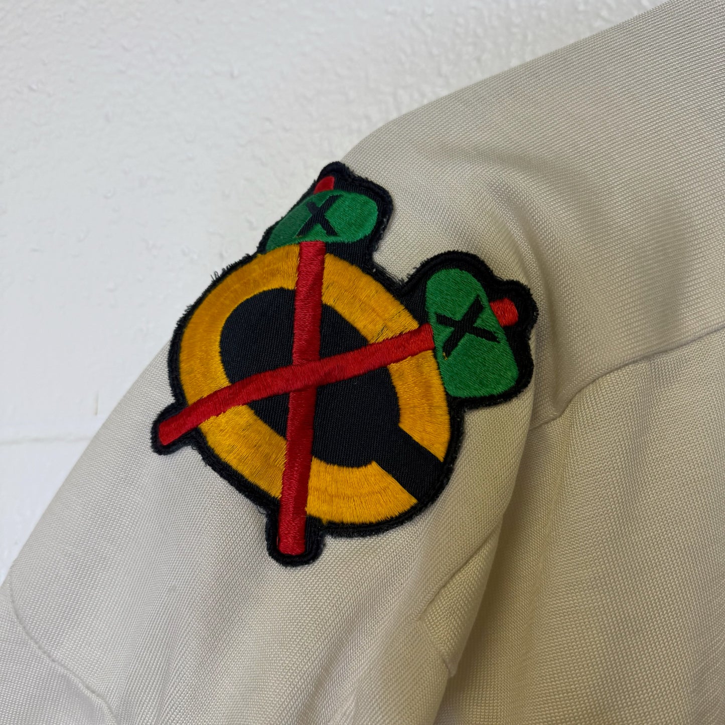 80s Chicago Blackhawks Sandow Knit Hockey NHL Jersey Sz M (B1799)