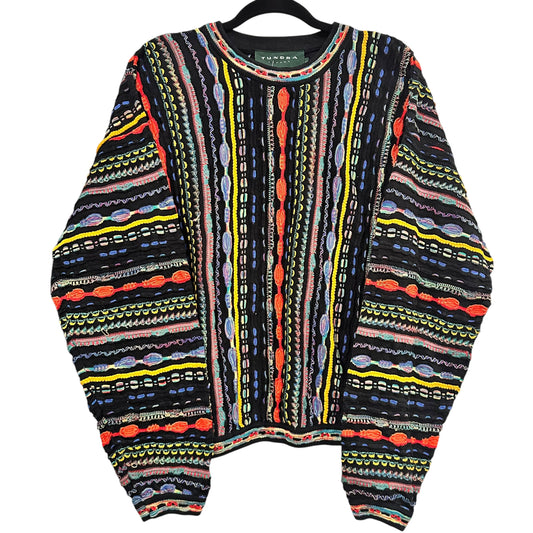 90's Coogi Style by Tundra Knit Sweater Sz L (A7474)