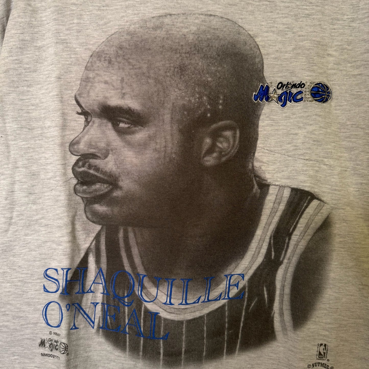 90's Orlando Magic Shaq Nutmeg NBA T-shirt Sz L (B2369)