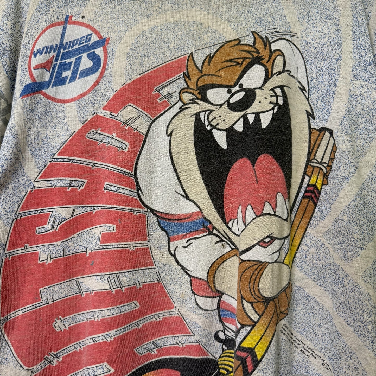 1992 Taz Winnipeg Jets NHL T-Shirt Sz XL (B679)
