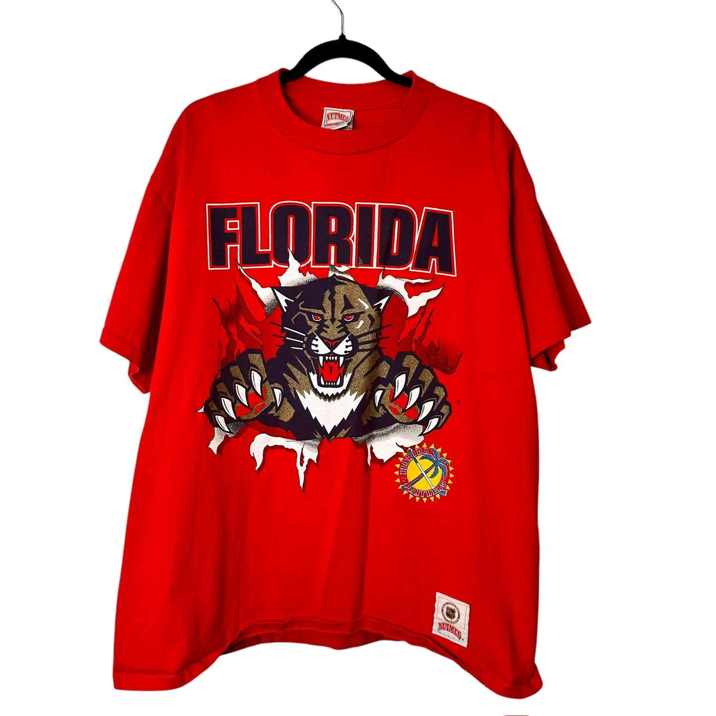 90's Florida Panthers Nutmeg Breakthrough T-Shirt Sz XL(A715)