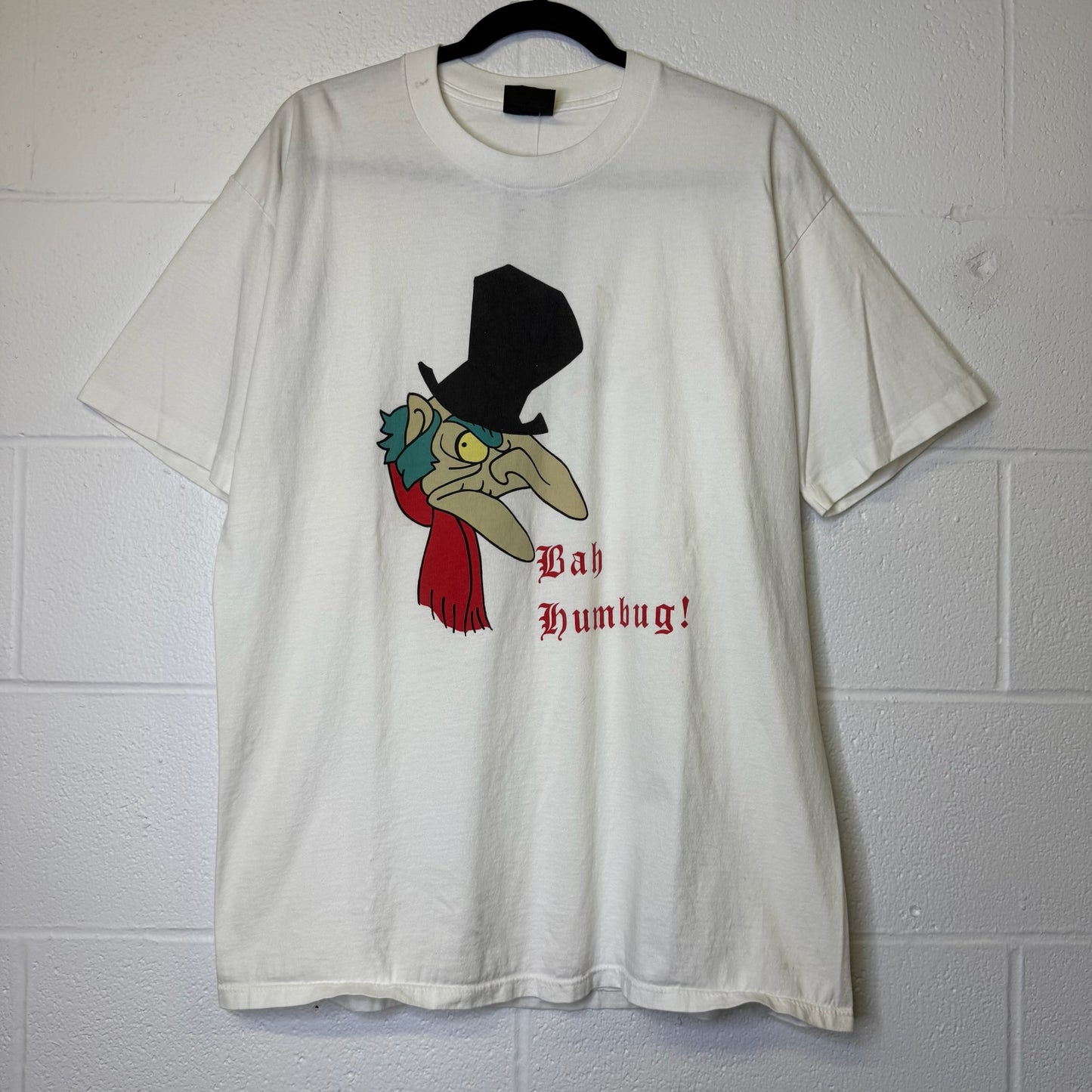 90's Scrooge Xmas T-shirt Sz L (A4746)