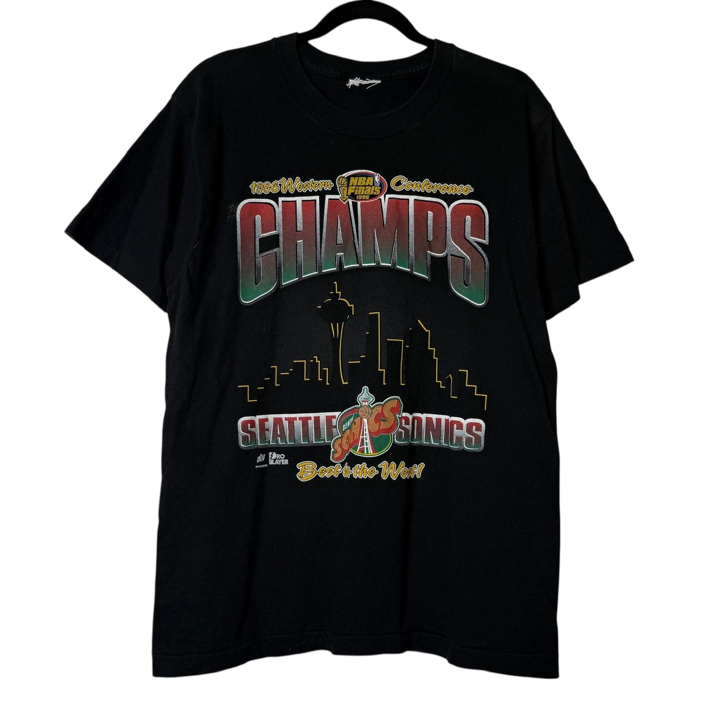 90's Seattle Supersonics NBA T-shirt Sz L (B1661)