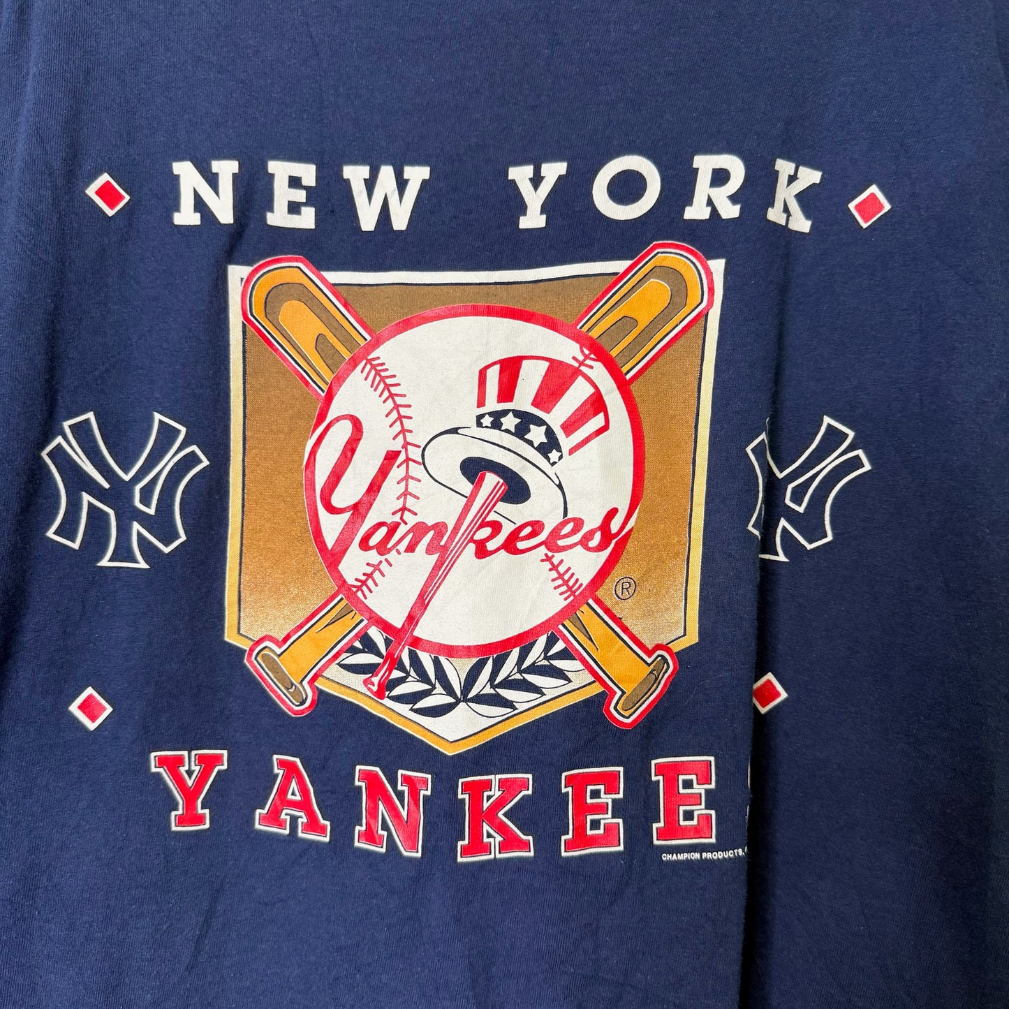 90's New York Yankees MLB T-shirt Sz L (B1607)