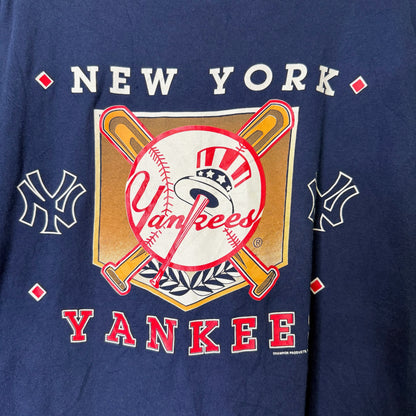 90's New York Yankees MLB T-shirt Sz L (B1607)