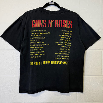 1992 Guns n Roses Tour T-shirt Sz L (B1006)