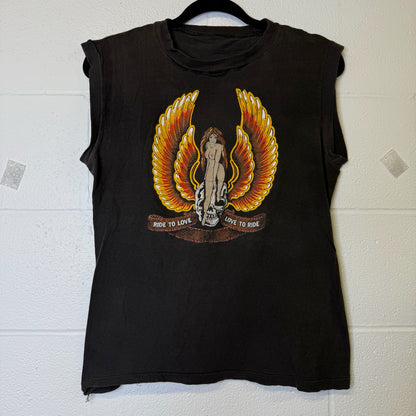 70's Harley Davidson Ride to Love T-Shirt Sz M (B1704)