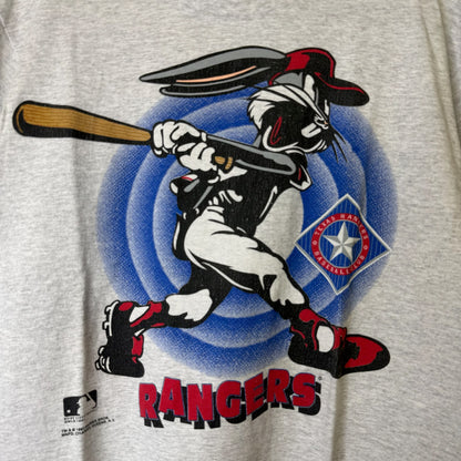 1993 Bugs Bunny Texas Rangers MLB T-shirt Sz L (B2403)