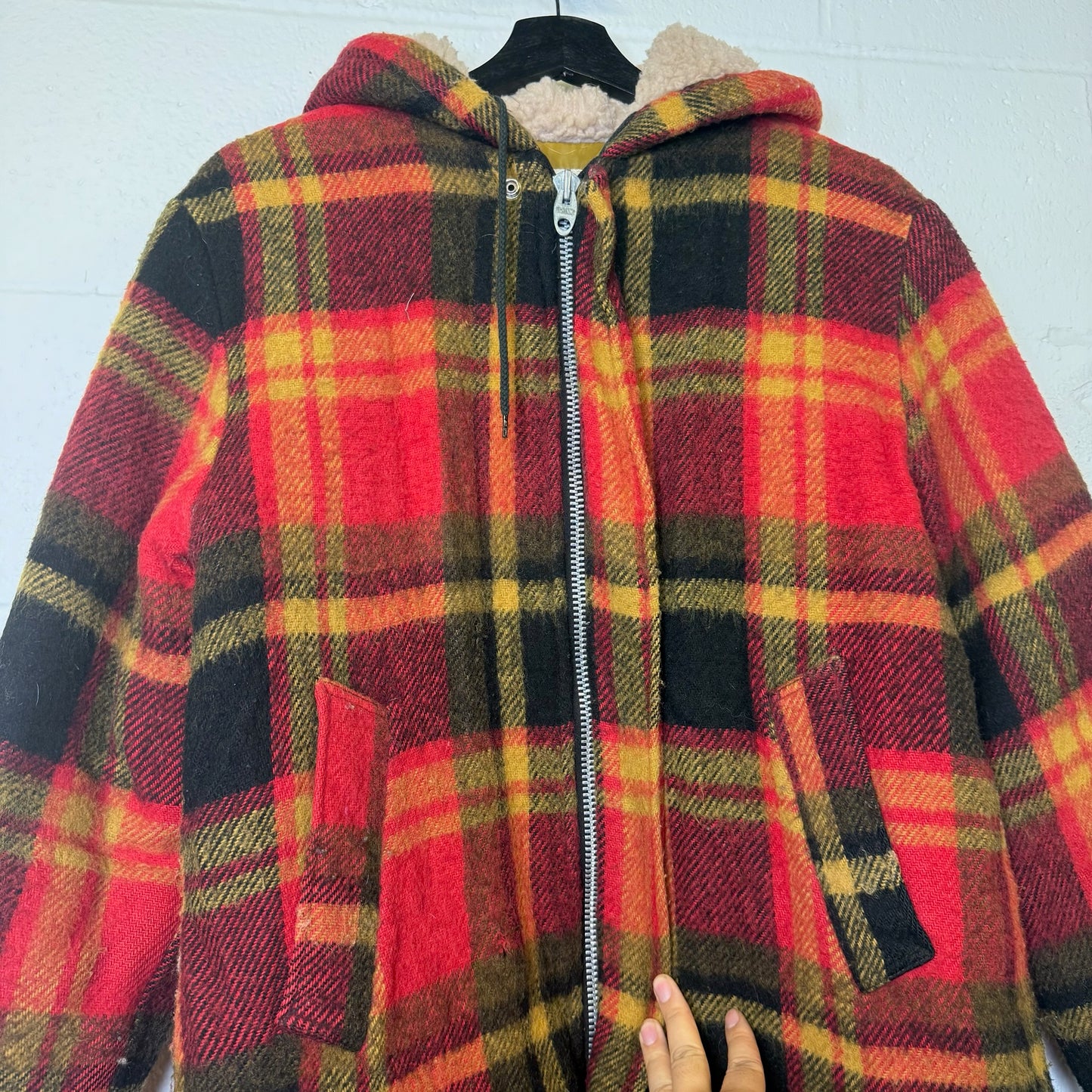 70's Plaid Canadian Made Jacket Sz M (B1778)