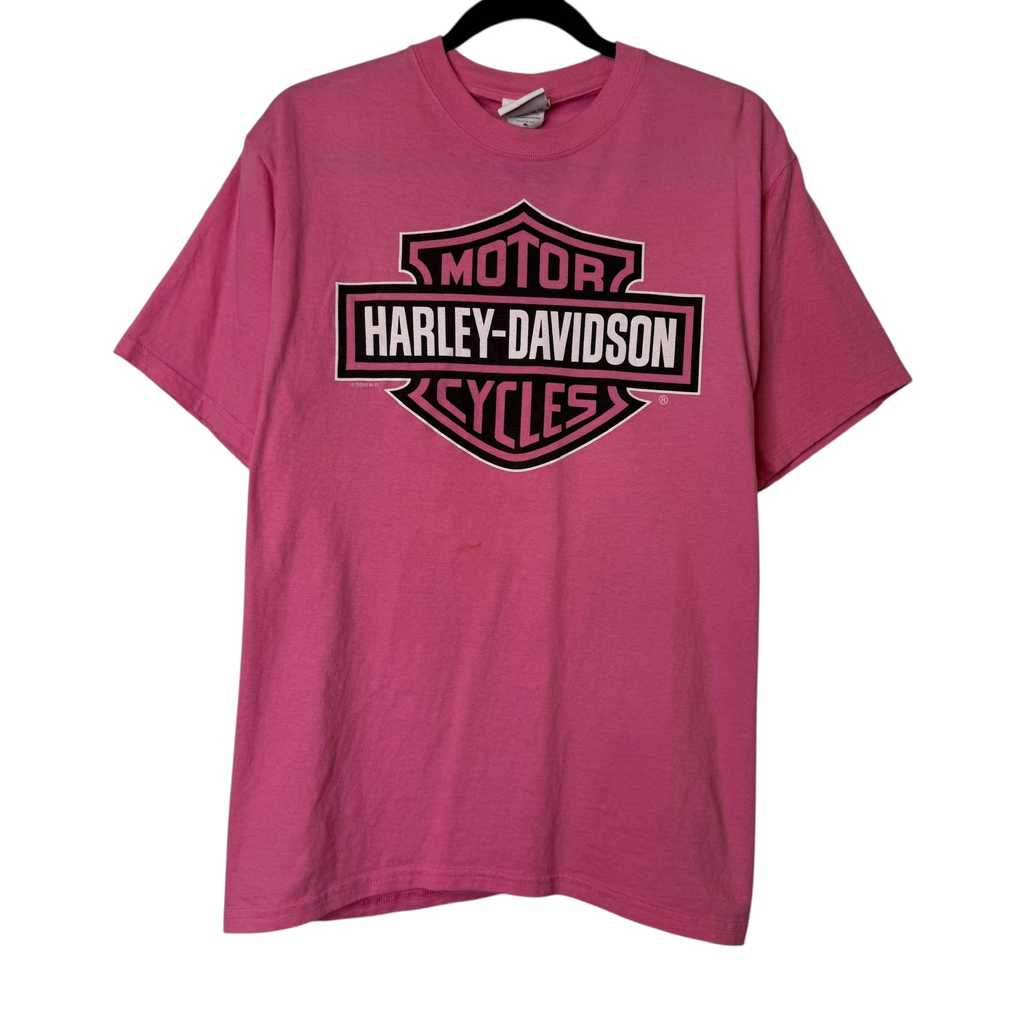 2009 Harley Davidson Ghost Town (Pink) T-shirt Sz M (B589)