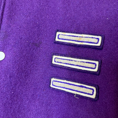 90's Esprit Canada Letterman Leather/wool Jacket Sz L