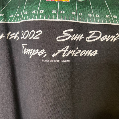 2001 Oregon vs Colorado Fiesta Bowl Football T-shirt Sz L (B1018)