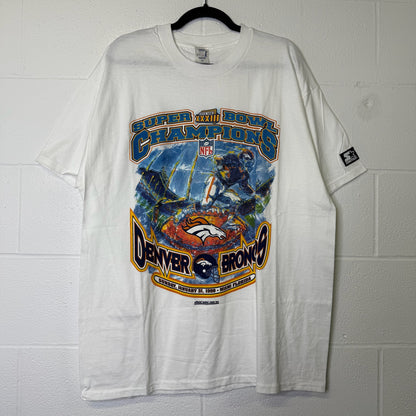1999 Denver Broncos NFL Super Bowl T-shirt Sz L (B1639) NWT