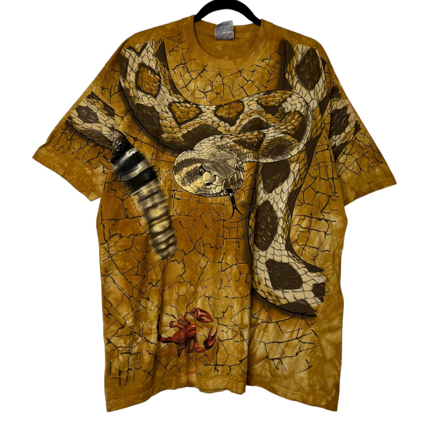 1995 Liquid Blue Snake AOP T-Shirt Sz L