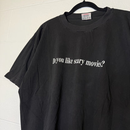 90s Scream Movie Promo T-Shirt Do You Like Scary Movies Sz XL (B2984)