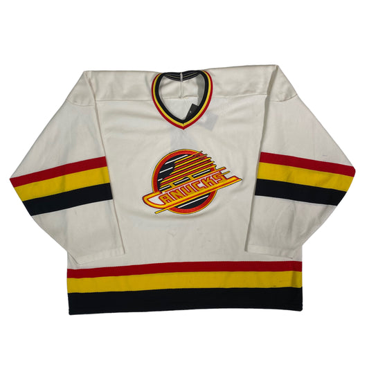 90’s Vancouver Canucks #4 Home CCM Hockey Jersey Sz L (A1571)