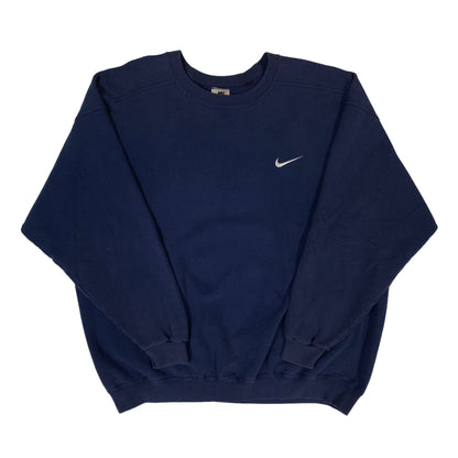 90’s Nike Mini Swoosh Navy Crewneck Sz XL (A2293)