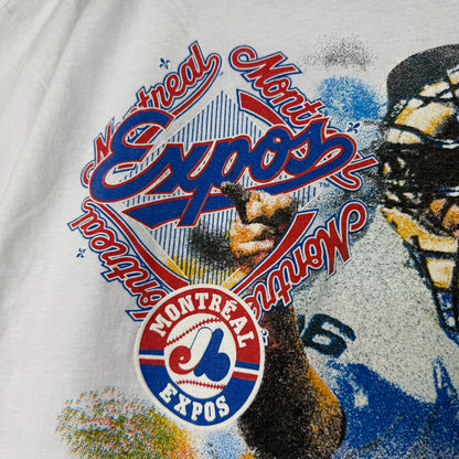 90s Montreal Expos Bulletin MLB Athletics AOP T-Shirt Sz XL