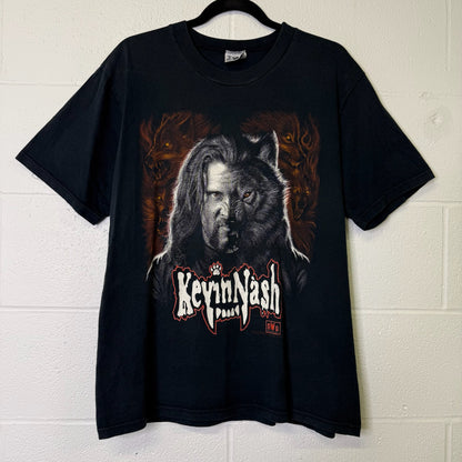 90's NWO Kevin Nash WCW Wrestling T-shirt Sz L (B674)