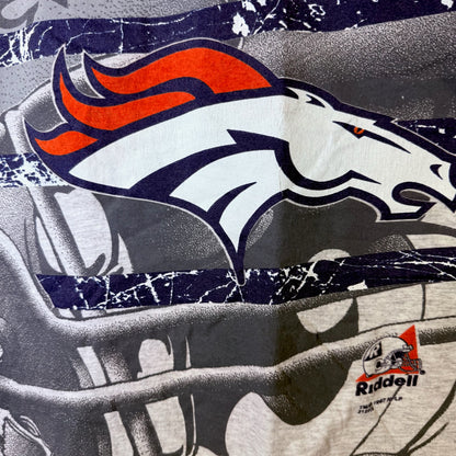 1997 Denver Broncos NFL Spellout T-shirt Sz L (B2342)