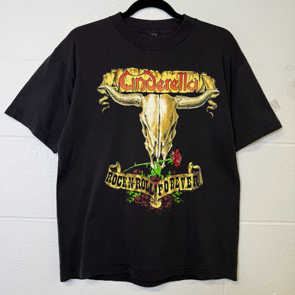 1989 Cinderalla Rock n Roll Forever T-Shirt Sz L (B2289)