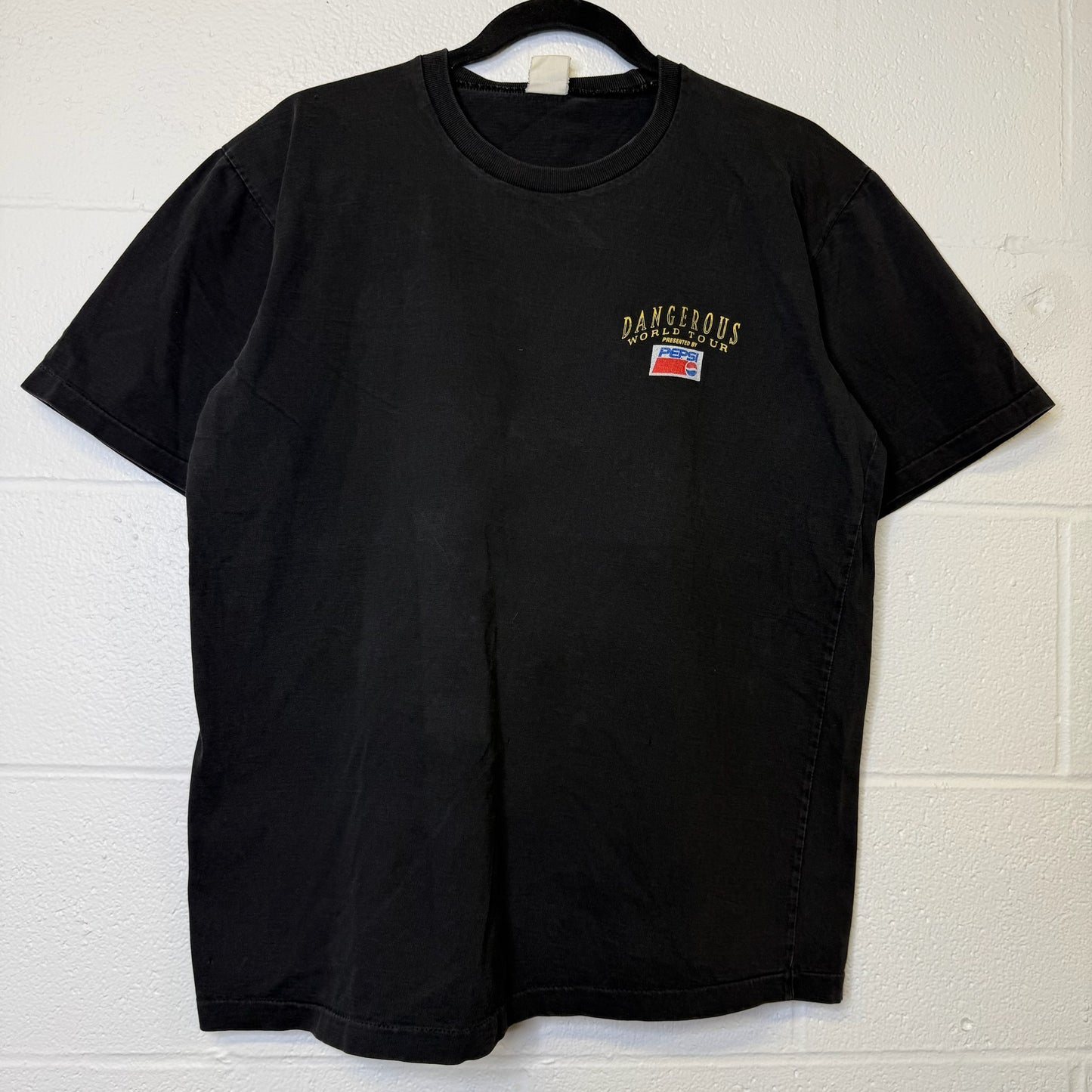 1992 Michael Jackson Dangerous Pepsi Tour T-Shirt Sz L (B2272)