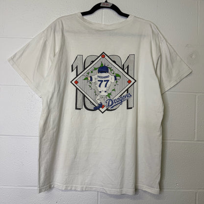 90's Senichi Hoshino Chunichi Dragons Baseball T-shirt Sz L (B1642)