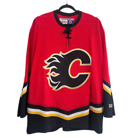 90’s Calgary Flames CCM Jersey Sz XL (A7316)