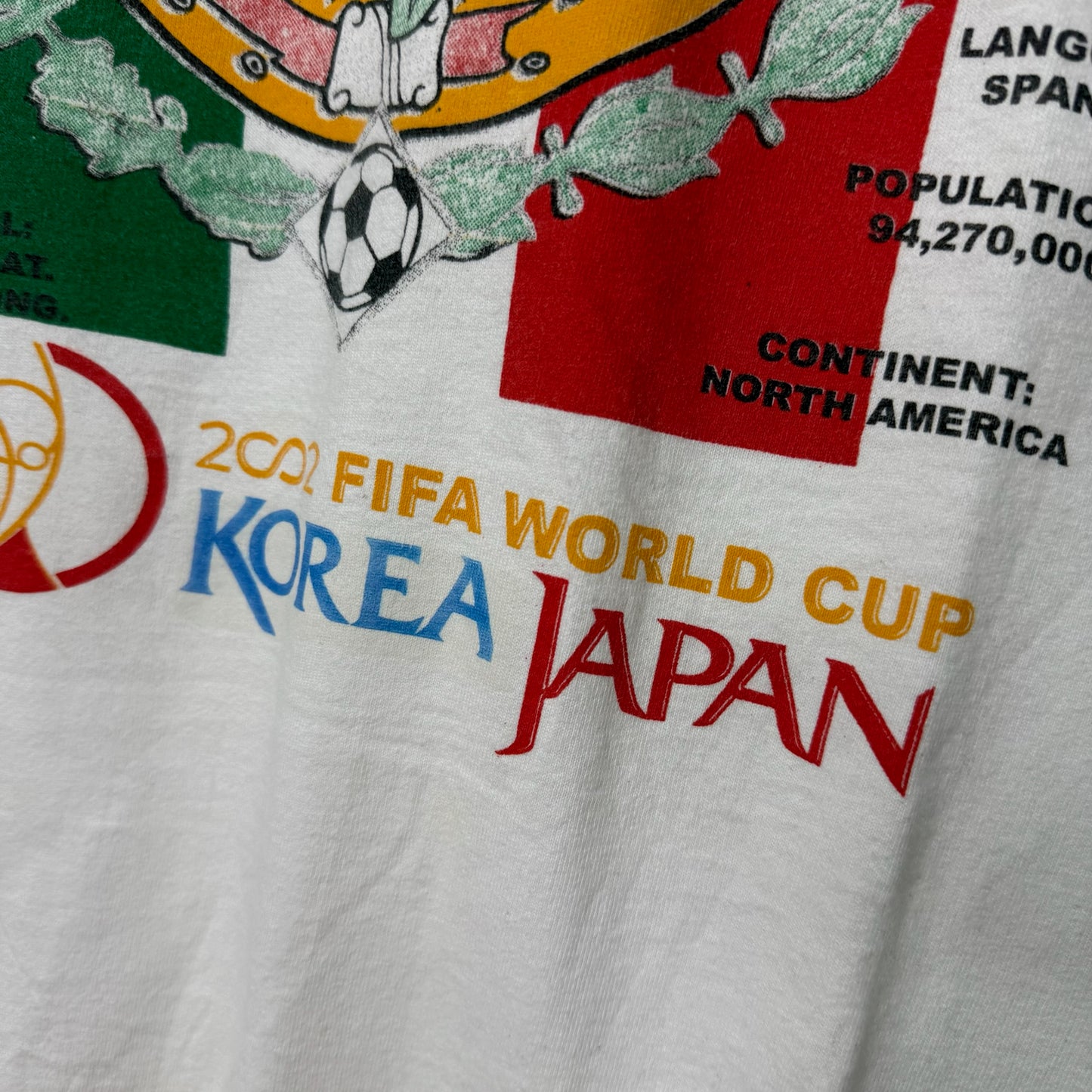 2002 World Cup Mexico Soccer T-Shirt Sz XL