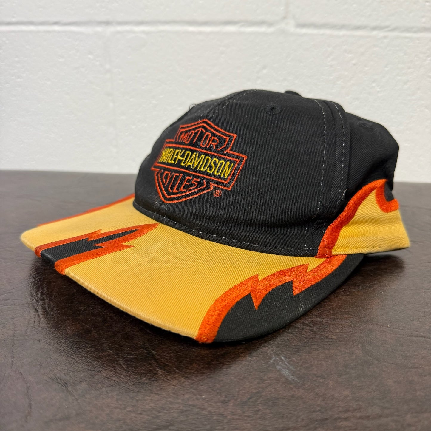 90s Harley Davidson SnapBack Flames Hat