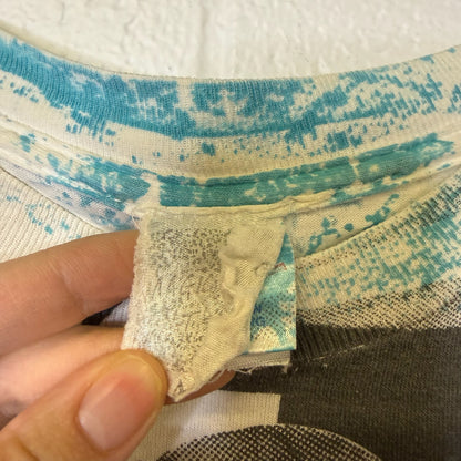 90's San Antonio Spurs David Robinson NBA AOP T-Shirt Sz L (B2194)