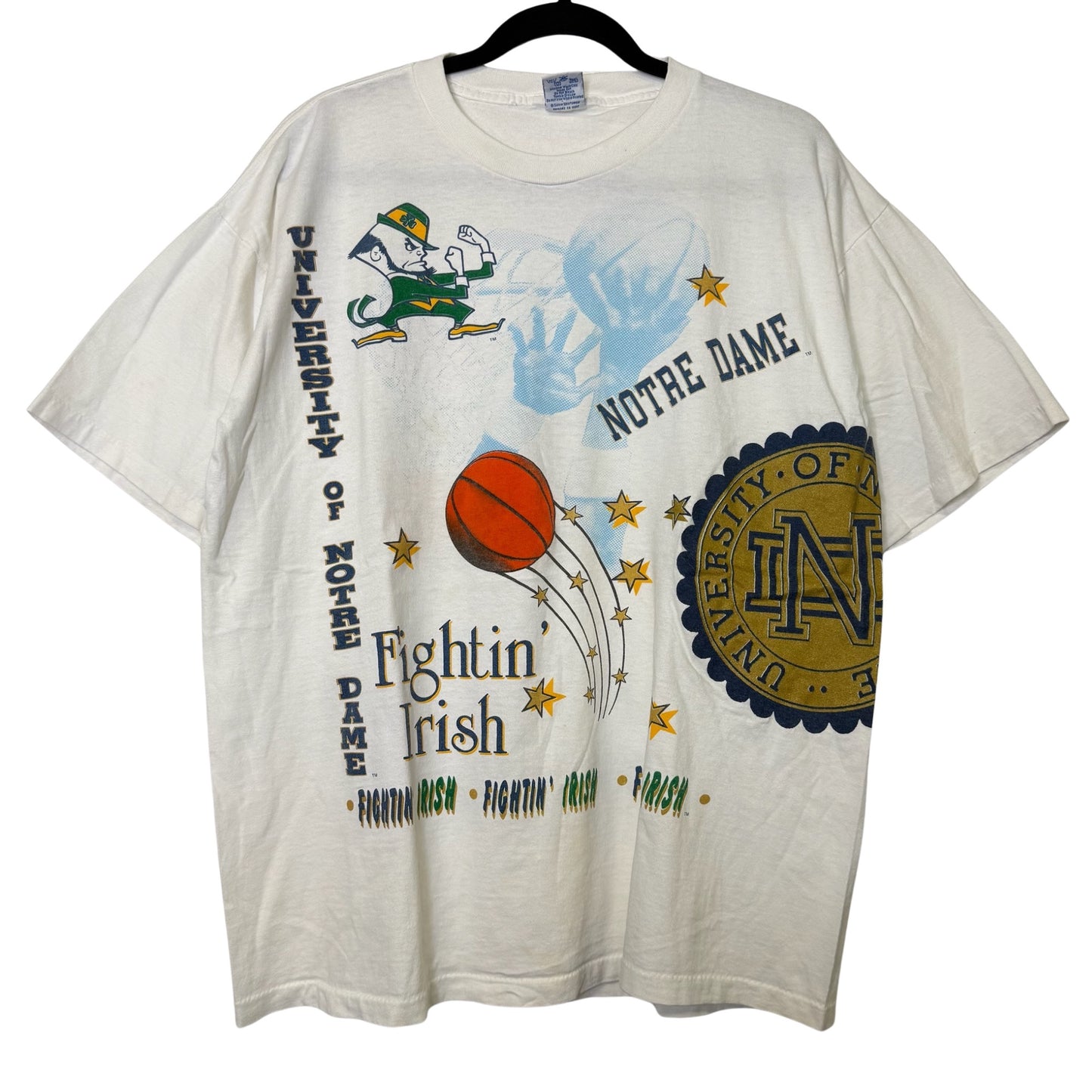 90's Notre Dame Fighting Irish NCAA Salem T-Shirt Sz XL (B2328)