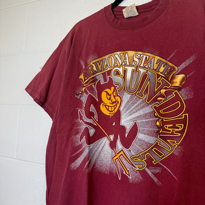90s Arizona State Sun Devils NCAA T-Shirt Sz XL (B2884)