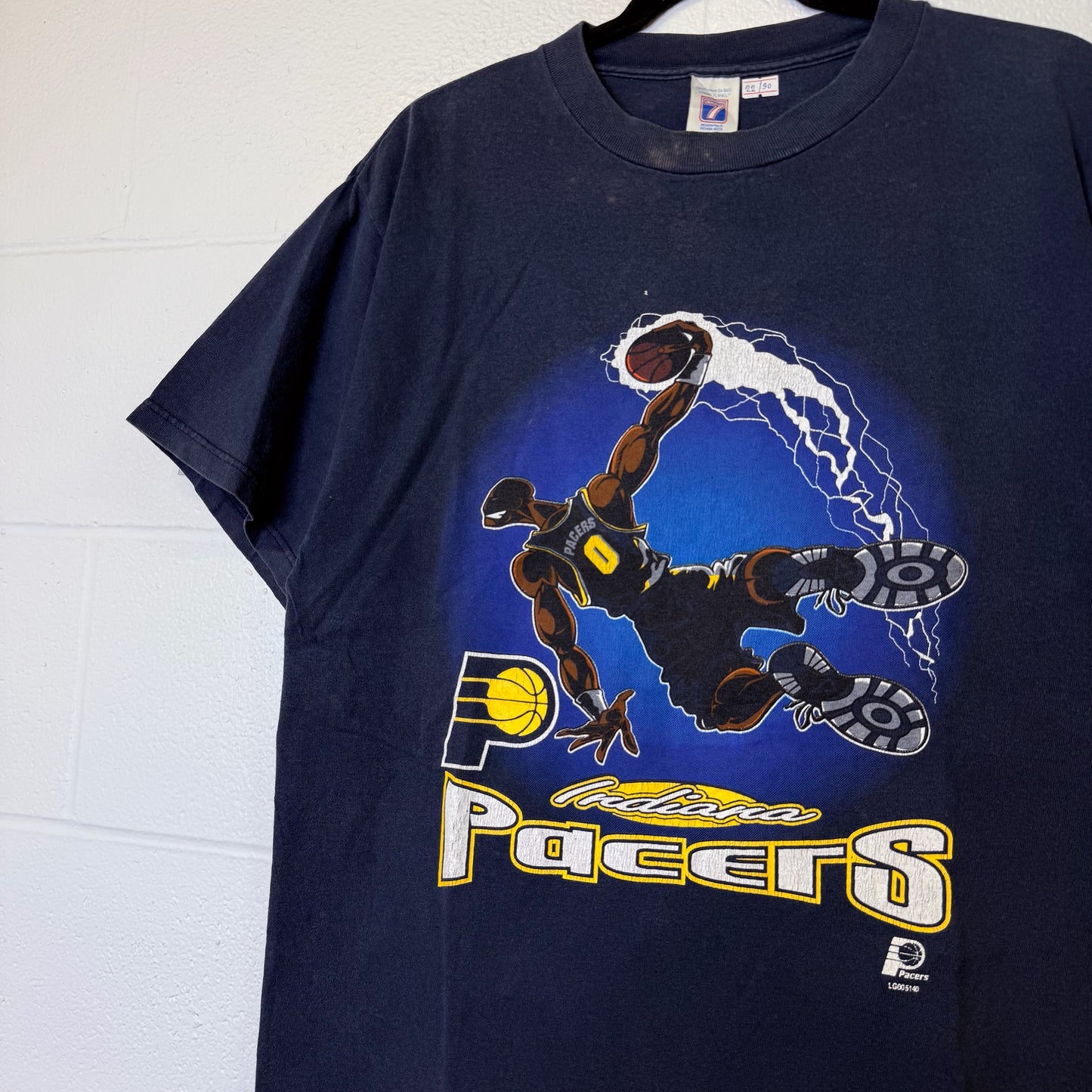 90s Indiana Pacers NBA T-shirt Sz L (B2539)