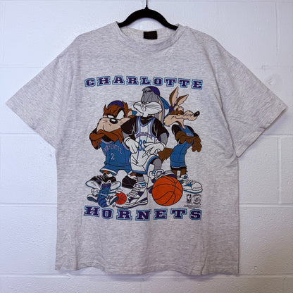 1993 Looney Tunes Charlotte Hornets NBA T-Shirt (B2332)