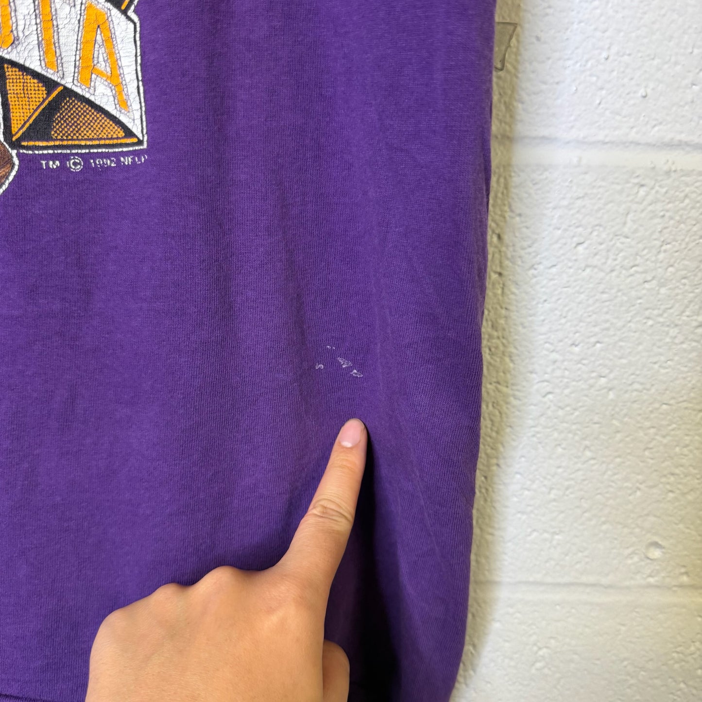 1992 Minnesota Vikings NFL T-shirt Sz XL (B574)