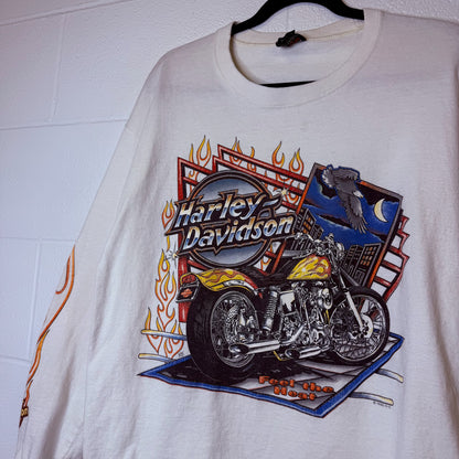 1995 Harley Davidson Glendale CA Long Sleeve Shirt Sz L (B2385)