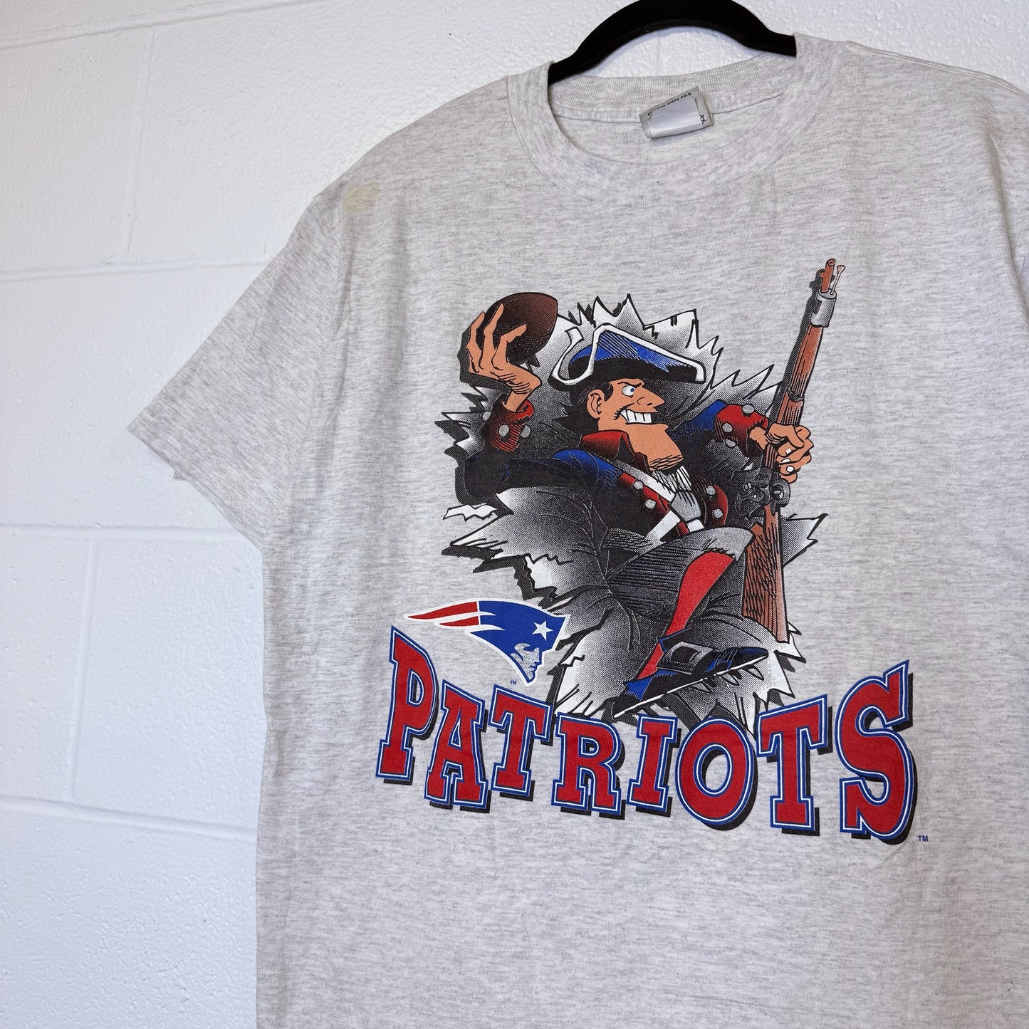 1993 New England Patriots Nutmeg Breakthrough T-Shirt Sz XL (B25447)