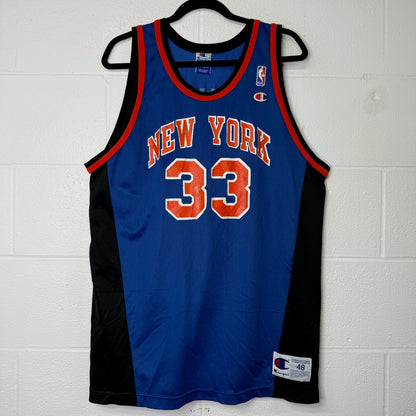 90s New York Knicks Patrick Ewing NBA Champion Jersey Sz 48