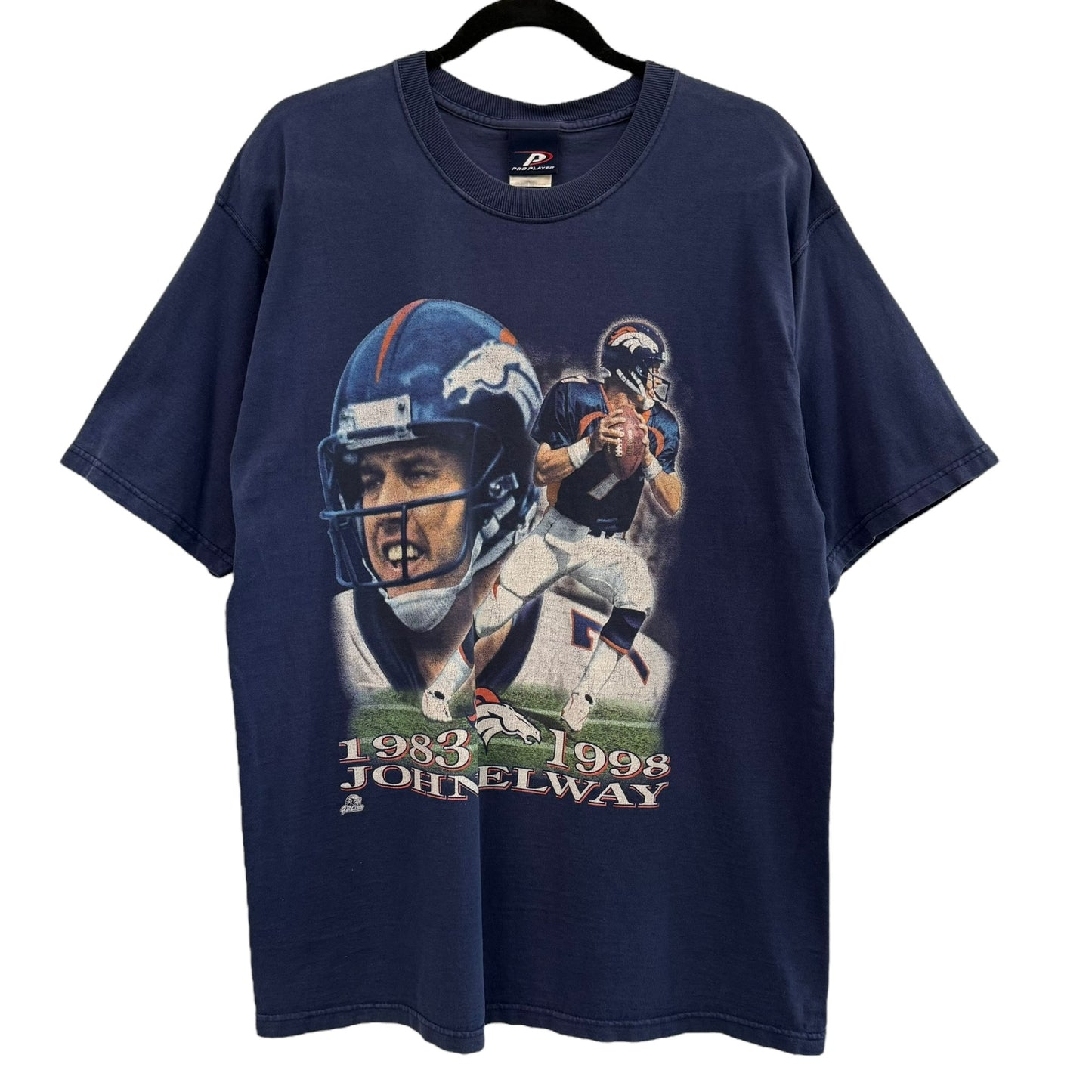 1998 John Elway Denver Broncos NFL T-Shirt Sz L (B1261)