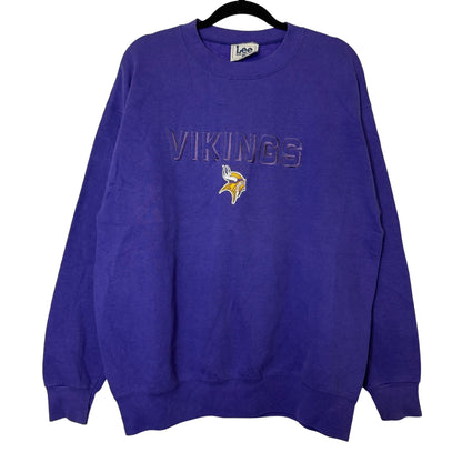 90s Minnesota Vikings NFL Crewneck Sz L (B2546)