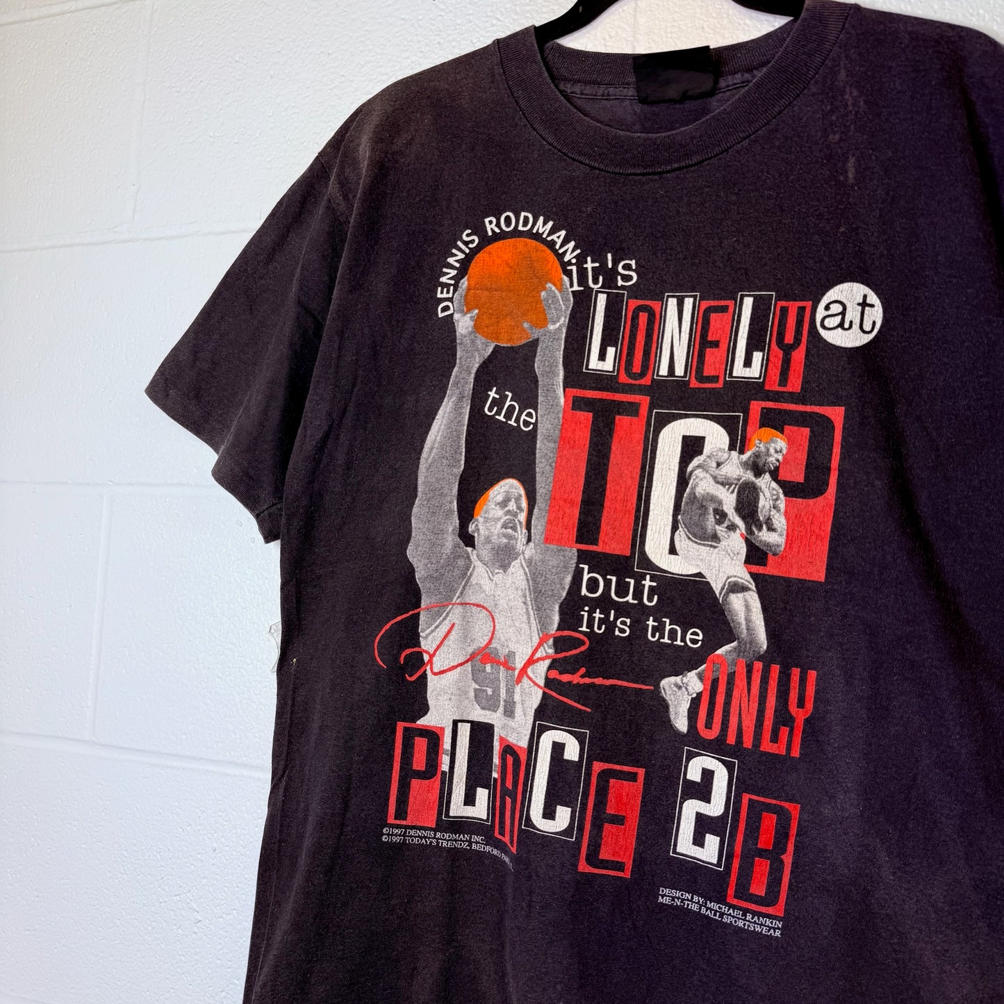90s Chicago Bulls Dennis Rodman NBA T-shirt (B2349)
