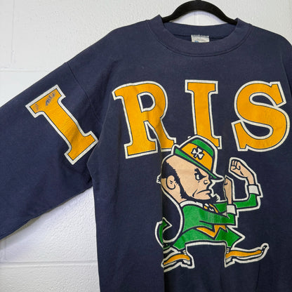 90's Notre Dame Fighting Irish Spell Out NCAA Crewneck Sz XL (B664)