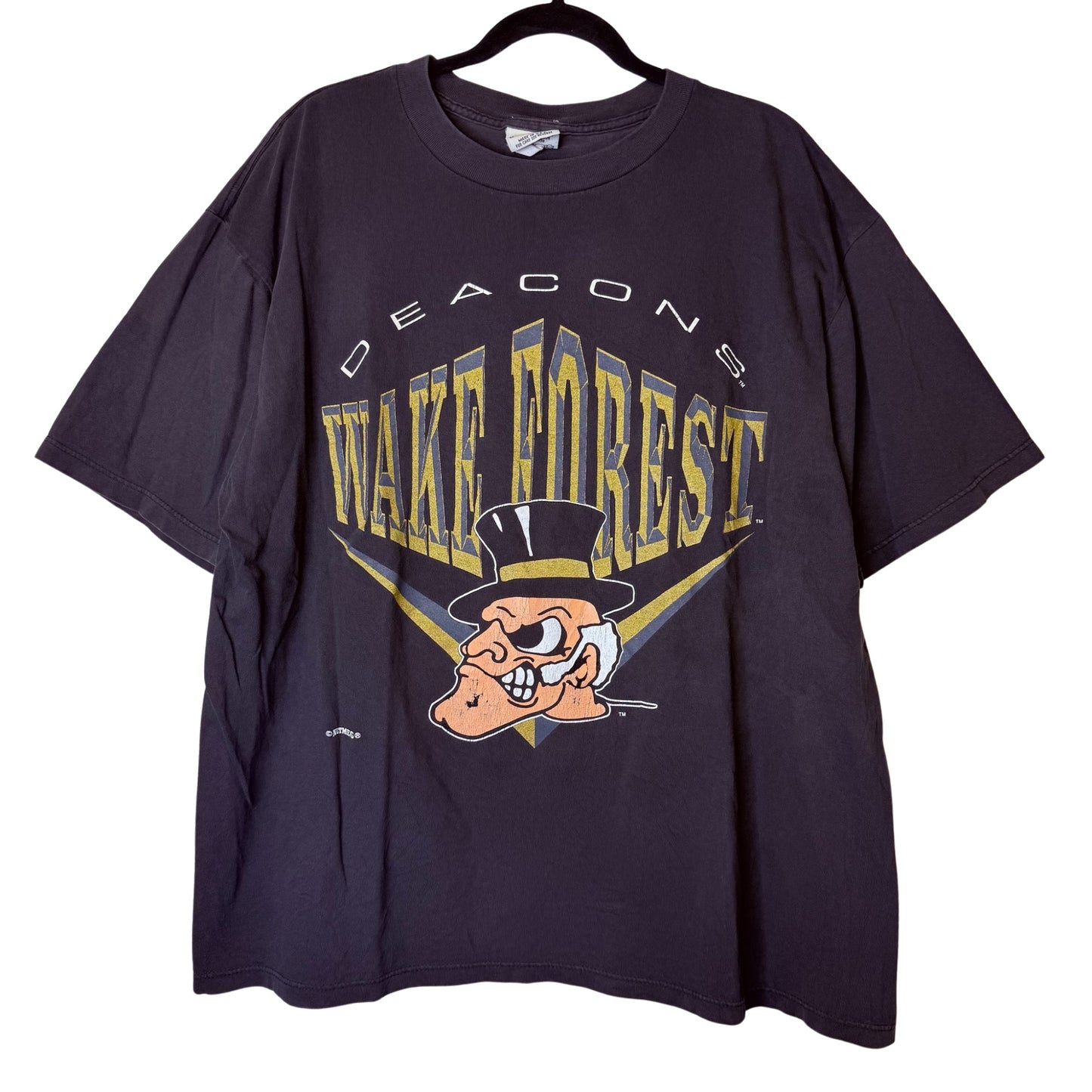 90s Wake Forest Deacons NCAA Nutmeg T-Shirt Sz XL (B2399)