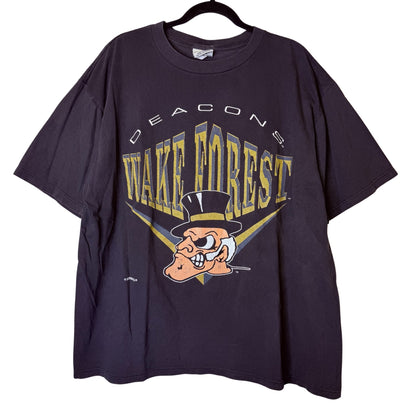 90s Wake Forest Deacons NCAA Nutmeg T-Shirt Sz XL (B2399)