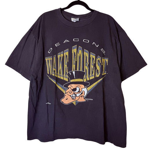 90s Wake Forest Deacons NCAA Nutmeg T-Shirt Sz XL (B2399)