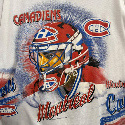 1992 Montreal Canadiens NHL Bulletin AOP T-Shirt Sz XL