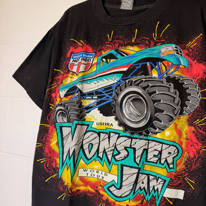 1995 Monster Jam Monster Truck Racing T-Shirt Sz L (B2396)